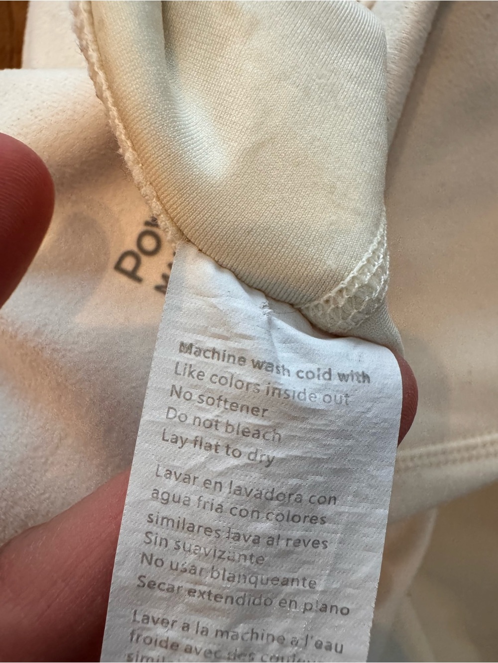 Powerhold by Fabletics White Leggings Women’s Small Mesh Sides Pockets - Picture 5 of 8